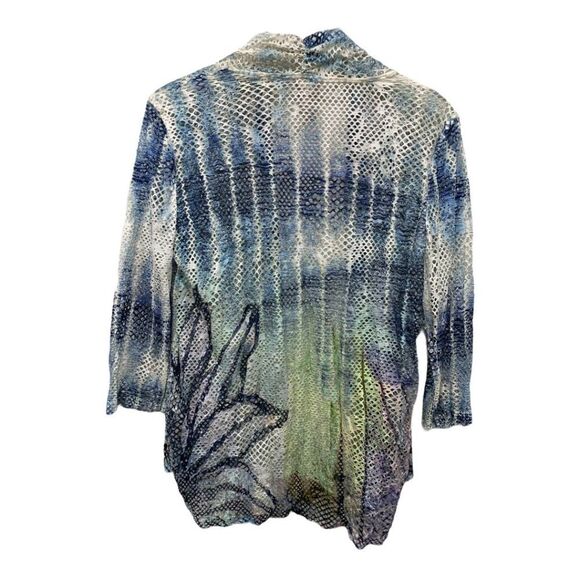 Chico's Size 0 Tie Dye Open Front Top Jacket - Picture 4 of 5